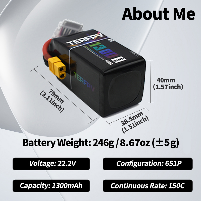 Batterie Lipo TERFPV 6S 22.2V  - Drone Rc Leading avis et prix