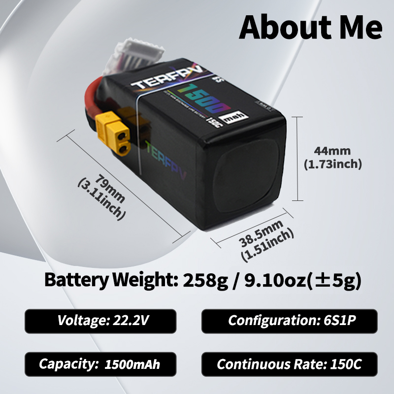 Batterie Lipo TERFPV 6S 22.2V  - Drone Rc Leading avis et prix