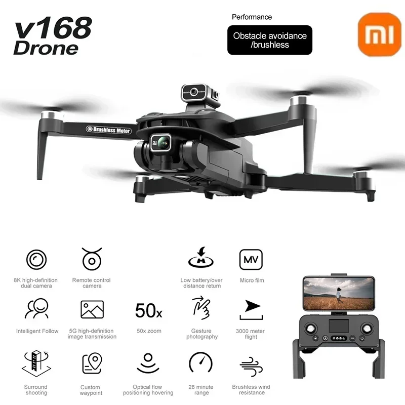 Drone GPS professionnel V168 o - Drone Ae Rc avis et prix