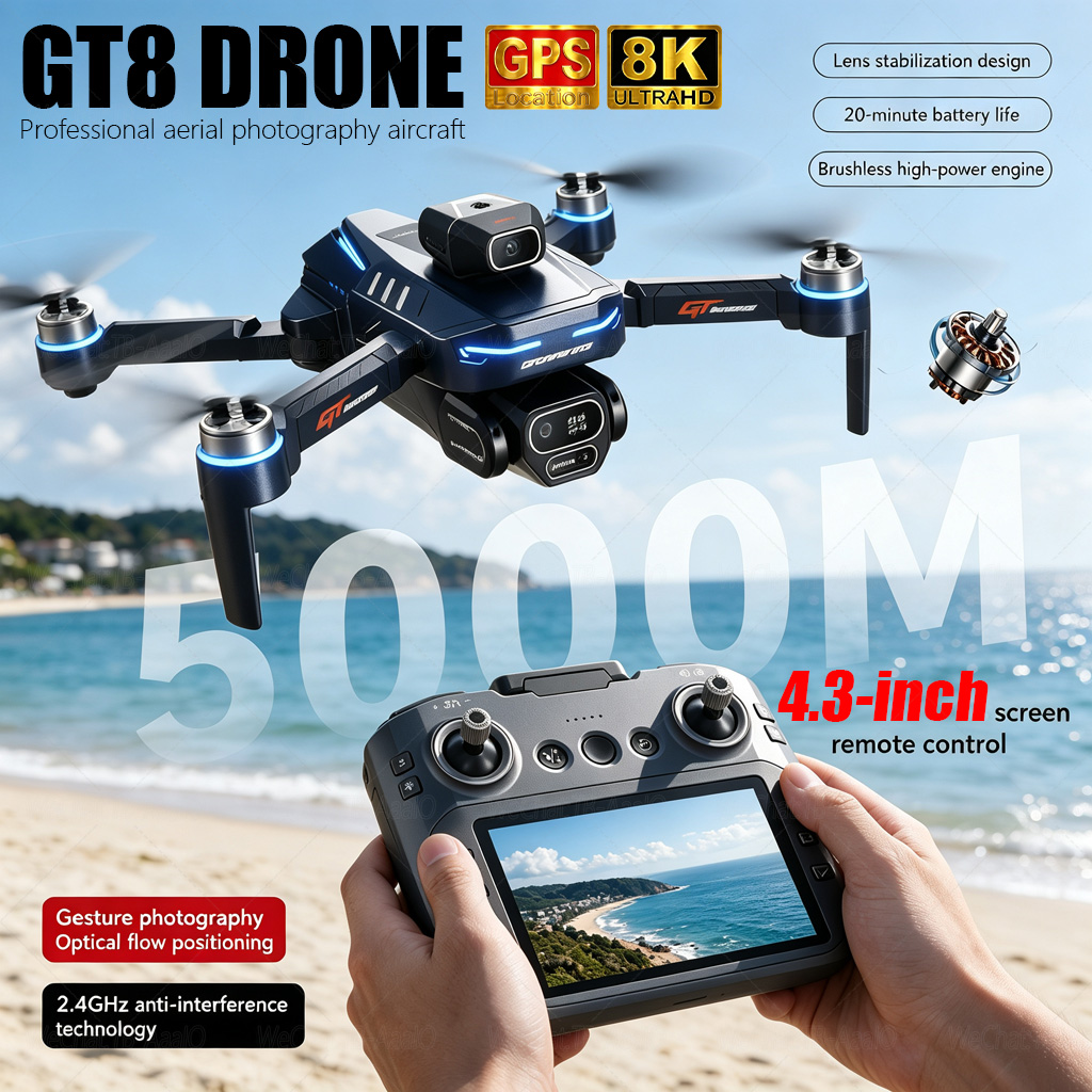 NOUVEAU Drone RC GT8 HD 4K Pro - Drone Ae Rc avis et prix